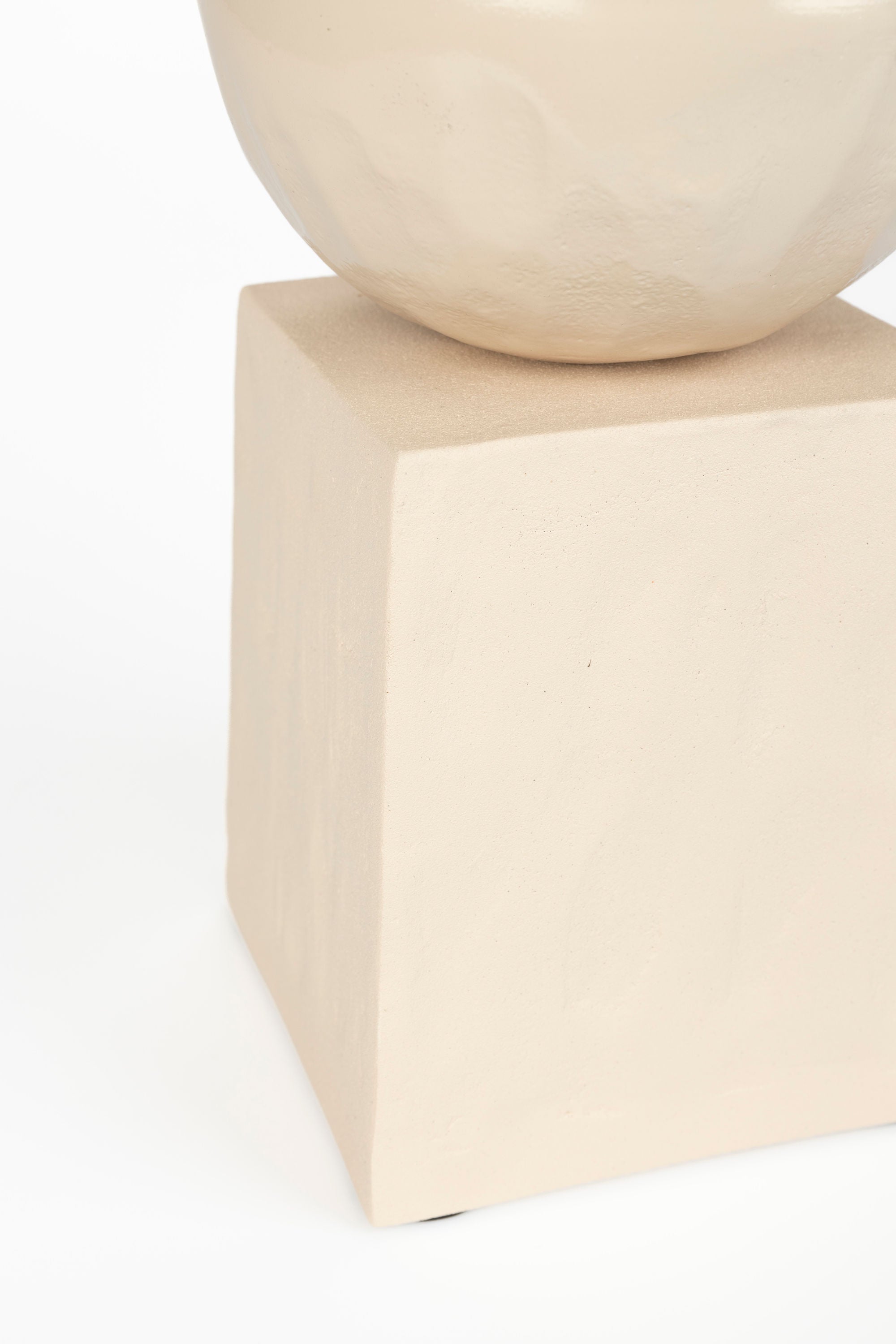 Zuiver Crocus Beige Gloss Spherical Vase - CLEARANCE